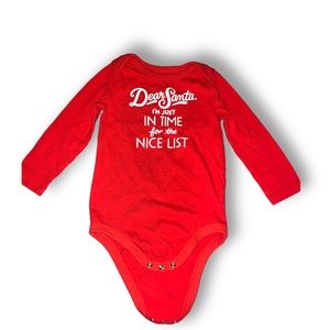 Red Baby Cat & Jack Long-Sleeve Onesie